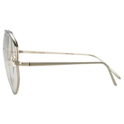 Linda Farrow - 750 C2 Round Optical Frames - White Gold - Linda Farrow Eyewear - Avvenice