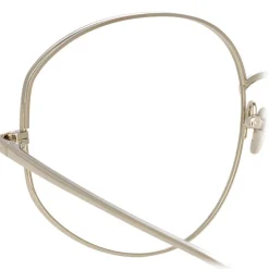 Linda Farrow - 750 C2 Round Optical Frames - White Gold - Linda Farrow Eyewear - Avvenice
