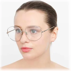 Linda Farrow - 750 C2 Round Optical Frames - White Gold - Linda Farrow Eyewear - Avvenice