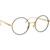 Linda Farrow - 749 C1 Round Optical Frames - Yellow Gold and Black - Linda Farrow Eyewear - Avvenice