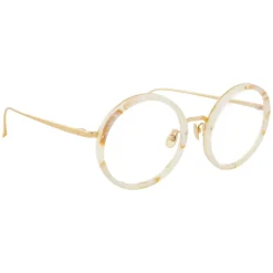 Linda Farrow - 239 C55 Round Optical Frames - Quartz - Linda Farrow Eyewear - Avvenice