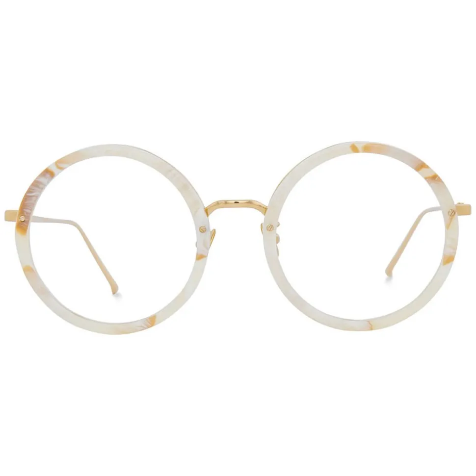 Linda Farrow - 239 C55 Round Optical Frames - Quartz - Linda Farrow Eyewear - Avvenice