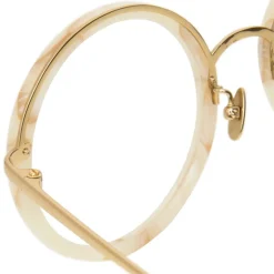 Linda Farrow - 239 C55 Round Optical Frames - Quartz - Linda Farrow Eyewear - Avvenice