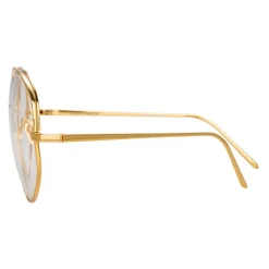 Linda Farrow - 750 C1 Round Optical Frames - Yellow Gold - Linda Farrow Eyewear - Avvenice