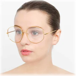 Linda Farrow - 750 C1 Round Optical Frames - Yellow Gold - Linda Farrow Eyewear - Avvenice