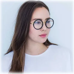 Linda Farrow - 239 C1 Round Optical Frames - Black - Linda Farrow Eyewear - Avvenice