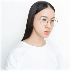 Linda Farrow - 647 C8 Round Optical Frames - White Gold with Yellow Gold Rim - Linda Farrow Eyewear - Avvenice