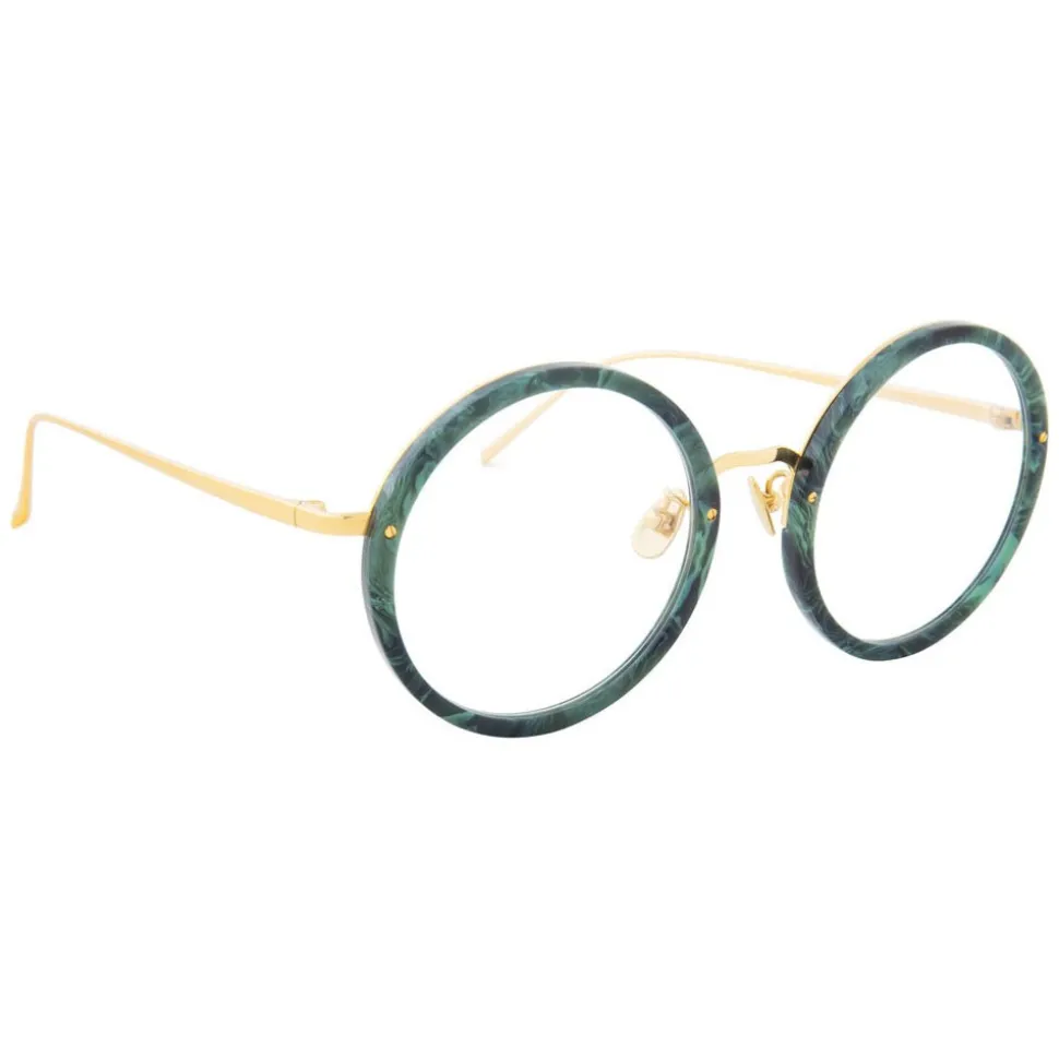 Linda Farrow - 239 C53 Round Optical Frames - Jade - Linda Farrow Eyewear - Avvenice