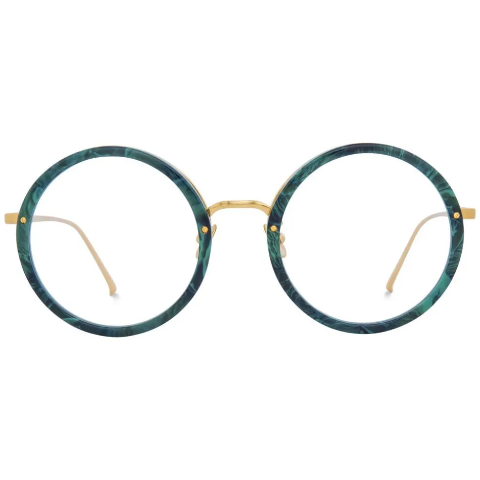 Linda Farrow - 239 C53 Round Optical Frames - Jade - Linda Farrow Eyewear - Avvenice