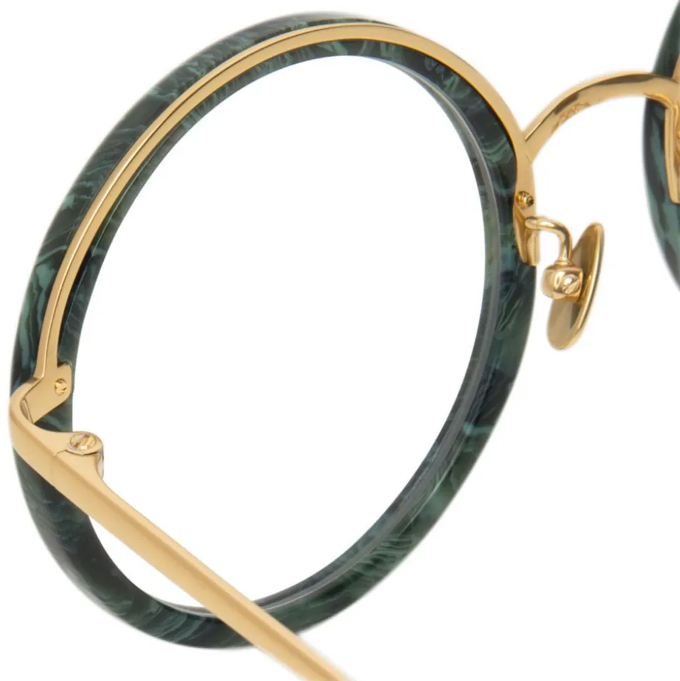 Linda Farrow - 239 C53 Round Optical Frames - Jade - Linda Farrow Eyewear - Avvenice