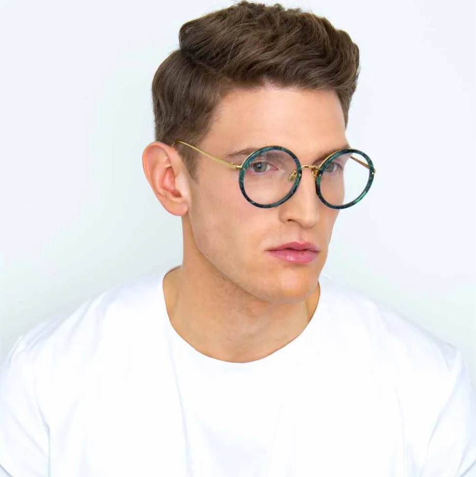 Linda Farrow - 239 C53 Round Optical Frames - Jade - Linda Farrow Eyewear - Avvenice