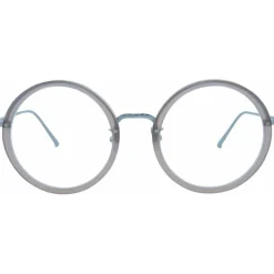 Linda Farrow - 239 C62 Round Optical Frames - Milky Grey - Linda Farrow Eyewear - Avvenice