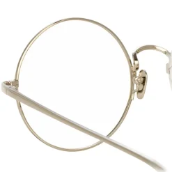 Linda Farrow - 741 C10 Round Optical Frames - White Gold and Yellow Gold - Linda Farrow Eyewear - Avvenice