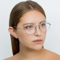 Linda Farrow - 741 C10 Round Optical Frames - White Gold and Yellow Gold - Linda Farrow Eyewear - Avvenice