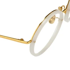Linda Farrow - 239 C37 Round Optical Frames - Milky Grey - Linda Farrow Eyewear - Avvenice