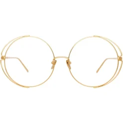Linda Farrow - 816 C9 Round Optical Frames - Yellow Gold - Linda Farrow Eyewear - Avvenice
