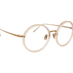 Linda Farrow - 239 C61 Round Optical Frames - Milky Peach - Linda Farrow Eyewear - Avvenice