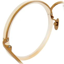 Linda Farrow - 239 C61 Round Optical Frames - Milky Peach - Linda Farrow Eyewear - Avvenice