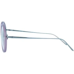 Linda Farrow - 239 C63 Round Optical Frames - Milky Purple - Linda Farrow Eyewear - Avvenice