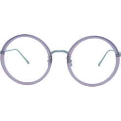 Linda Farrow - 239 C63 Round Optical Frames - Milky Purple - Linda Farrow Eyewear - Avvenice