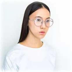 Linda Farrow - 239 C63 Round Optical Frames - Milky Purple - Linda Farrow Eyewear - Avvenice