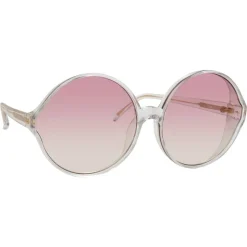 Linda Farrow - 657 C12 Round Sunglasses - Clear - Linda Farrow Eyewear - Avvenice