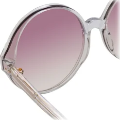 Linda Farrow - 657 C12 Round Sunglasses - Clear - Linda Farrow Eyewear - Avvenice
