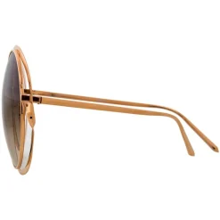 Linda Farrow - 660 C5 Round Sunglasses - Rose Gold - Linda Farrow Eyewear - Avvenice