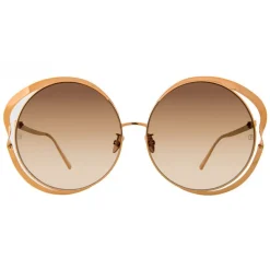 Linda Farrow - 660 C5 Round Sunglasses - Rose Gold - Linda Farrow Eyewear - Avvenice