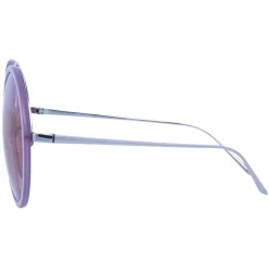Linda Farrow - 457 C20 Round Sunglasses - Milky Purple - Linda Farrow Eyewear - Avvenice