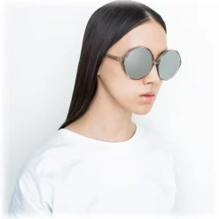 Linda Farrow - 657 C6 Round Sunglasses - Truffle - Linda Farrow Eyewear - Avvenice