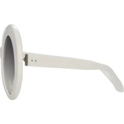 Linda Farrow - 468 C15 Round Sunglasses - White - Linda Farrow Eyewear - Avvenice