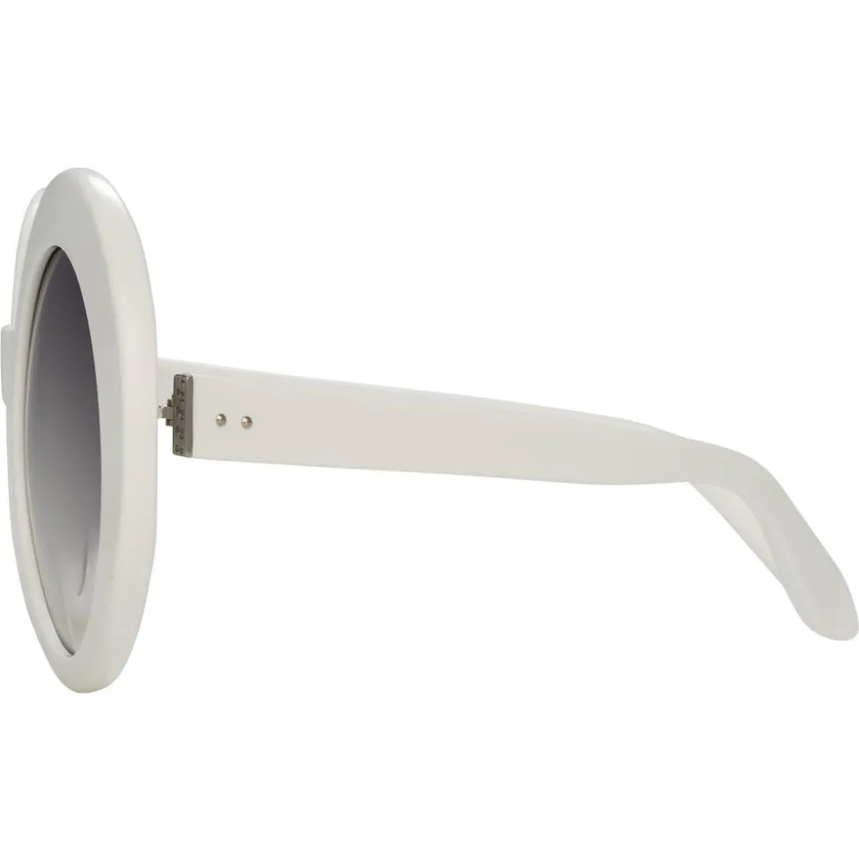 Linda Farrow - 468 C15 Round Sunglasses - White - Linda Farrow Eyewear - Avvenice