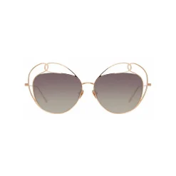 Linda Farrow - 853 C3 Round Sunglasses - Rose Gold - Linda Farrow Eyewear - Avvenice