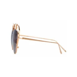 Linda Farrow - 853 C3 Round Sunglasses - Rose Gold - Linda Farrow Eyewear - Avvenice