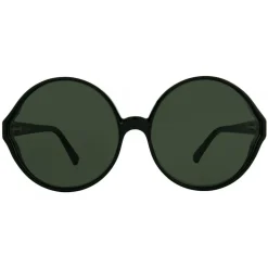 Linda Farrow - 657 C1 Round Sunglasses - Full Black - Linda Farrow Eyewear - Avvenice