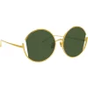 Linda Farrow - 851 C4 Round Sunglasses - Yellow Gold - Linda Farrow Eyewear - Avvenice