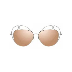 Linda Farrow - 853 C2 Round Sunglasses - White Gold - Linda Farrow Eyewear - Avvenice