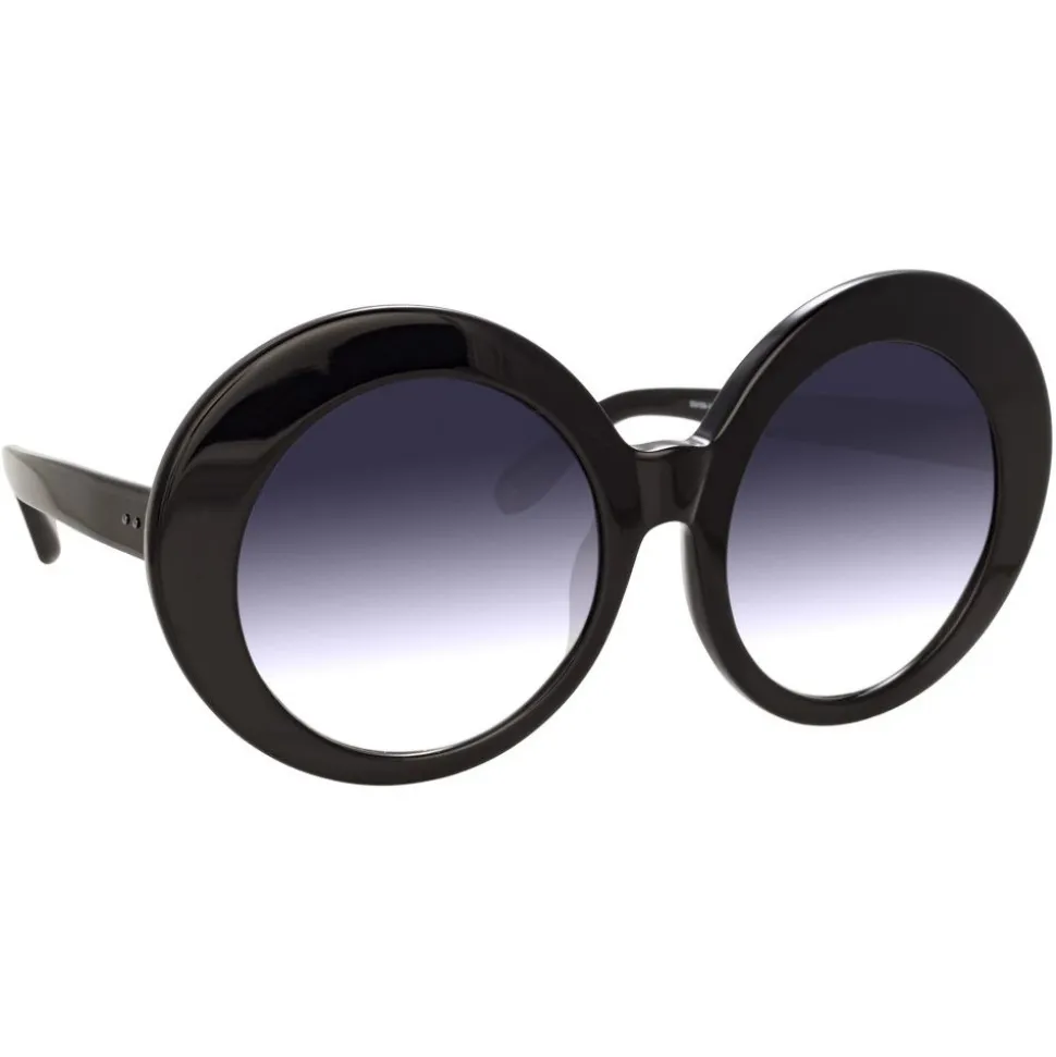 Linda Farrow - 468 C14 Round Sunglasses - Black - Linda Farrow Eyewear - Avvenice