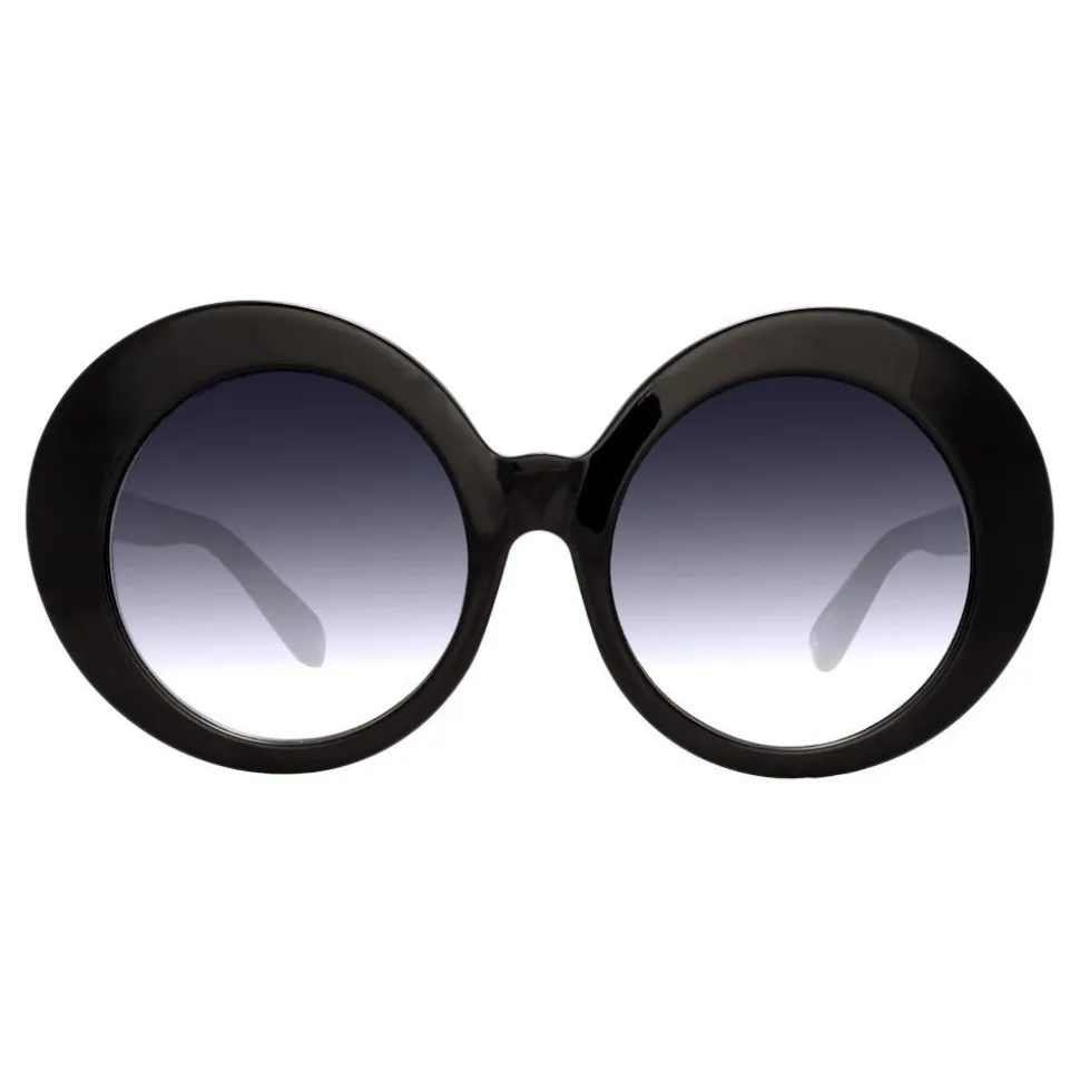 Linda Farrow - 468 C14 Round Sunglasses - Black - Linda Farrow Eyewear - Avvenice