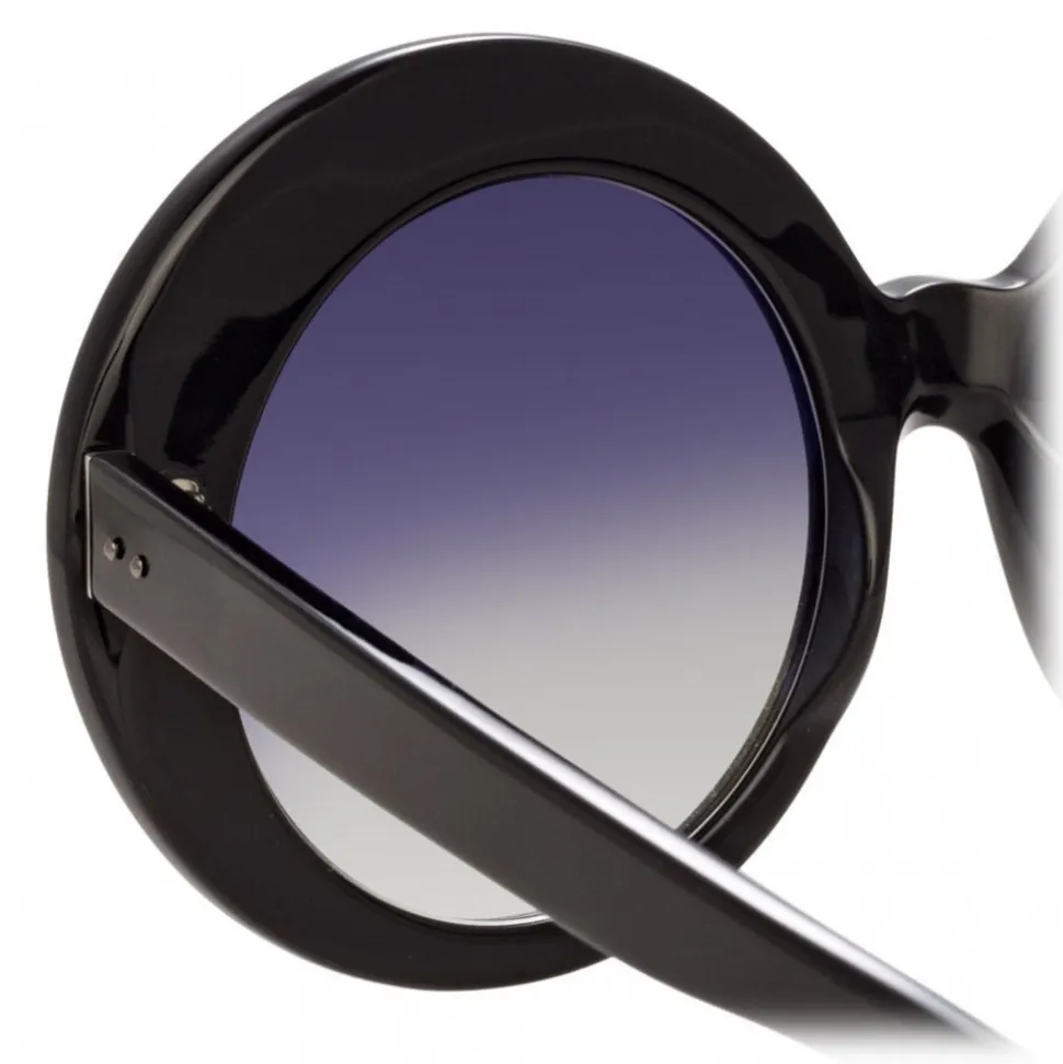 Linda Farrow - 468 C14 Round Sunglasses - Black - Linda Farrow Eyewear - Avvenice