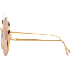 Linda Farrow - 851 C6 Round Sunglasses - Rose Gold - Linda Farrow Eyewear - Avvenice