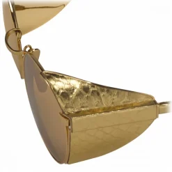 Linda Farrow - 300 C8 Round Sunglasses - Yellow Gold - Linda Farrow Eyewear - Avvenice