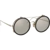 Linda Farrow - 741 C4 Round Sunglasses - Black & Titanium - Linda Farrow Eyewear - Avvenice