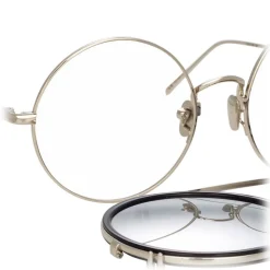 Linda Farrow - 741 C4 Round Sunglasses - Black & Titanium - Linda Farrow Eyewear - Avvenice