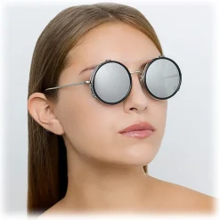 Linda Farrow - 741 C4 Round Sunglasses - Black & Titanium - Linda Farrow Eyewear - Avvenice