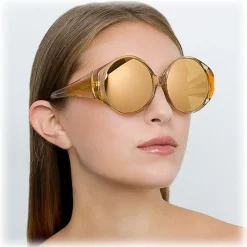 Linda Farrow - 714 C6 Round Sunglasses - Dew - Linda Farrow Eyewear - Avvenice
