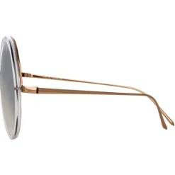 Linda Farrow - 457 C32 Round Sunglasses - Clear - Linda Farrow Eyewear - Avvenice