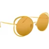 Linda Farrow - 659 C1 Round Sunglasses - Yellow Gold - Linda Farrow Eyewear - Avvenice
