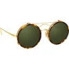 Linda Farrow - 741 C5 Round Sunglasses - Tortoise - Linda Farrow Eyewear - Avvenice